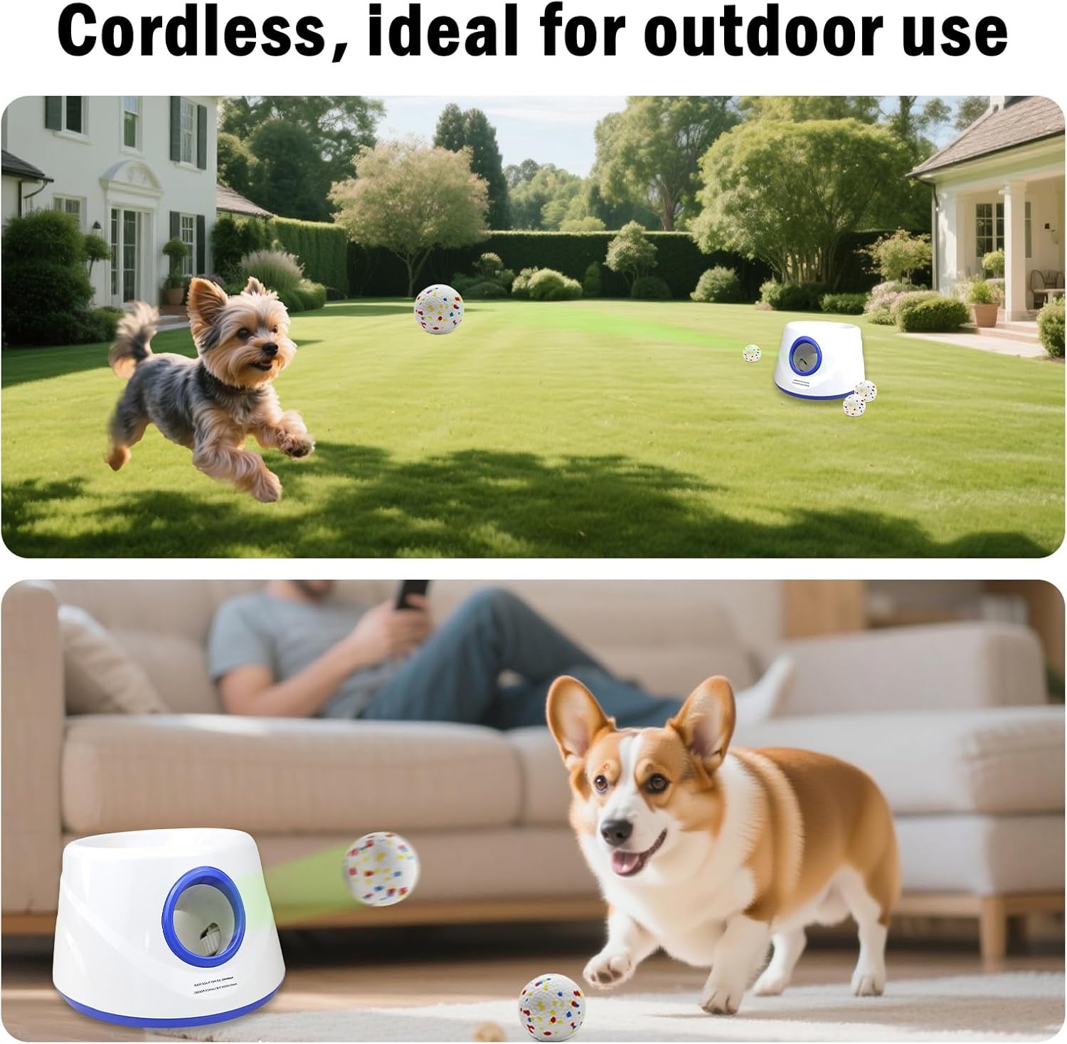 Automatic Ball Launcher, Hands‑free Dog Ball Thrower, Adjustable Distance Dog Fetch Machine (19-45FT), Suitable for Small and Medium-Sized Dogs. Indoor/Outdoor Dual-use launchers for Dog Parents. - Image 5