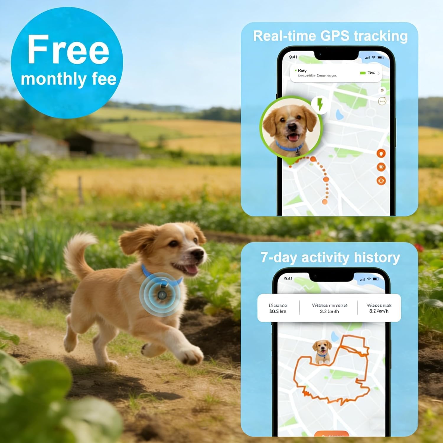 GPS Tracker for Dogs, Smart Collar with Real-Time Location - Pet Location Tracker with Holder No Monthly Fee/No SIM Card, Works with iOS Find My, Ultra-Slim, IP68 Waterproof, Reliable Performance - Image 4
