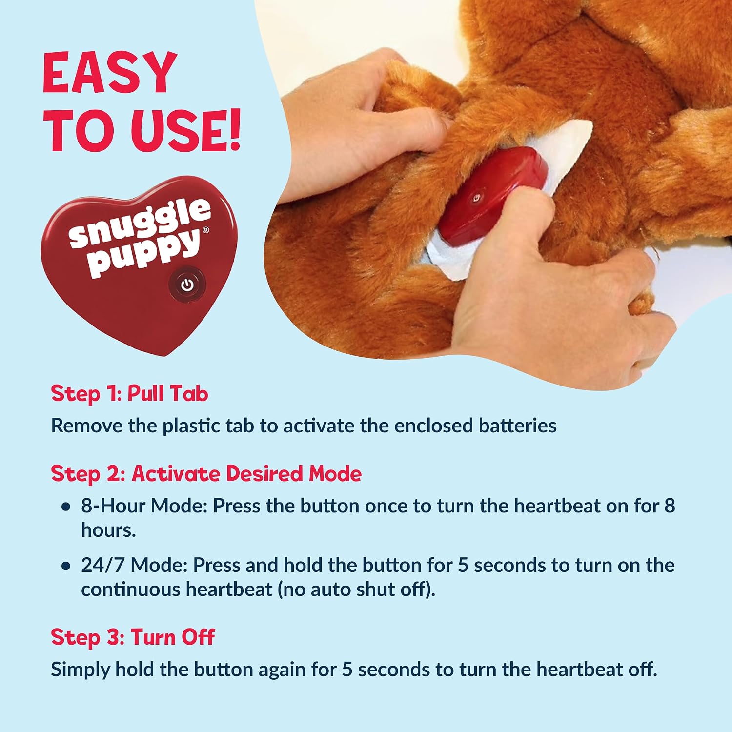 Snuggle Puppy Heartbeat Toy, Calming Comfort, Medium Breeds - Cream - Image 5