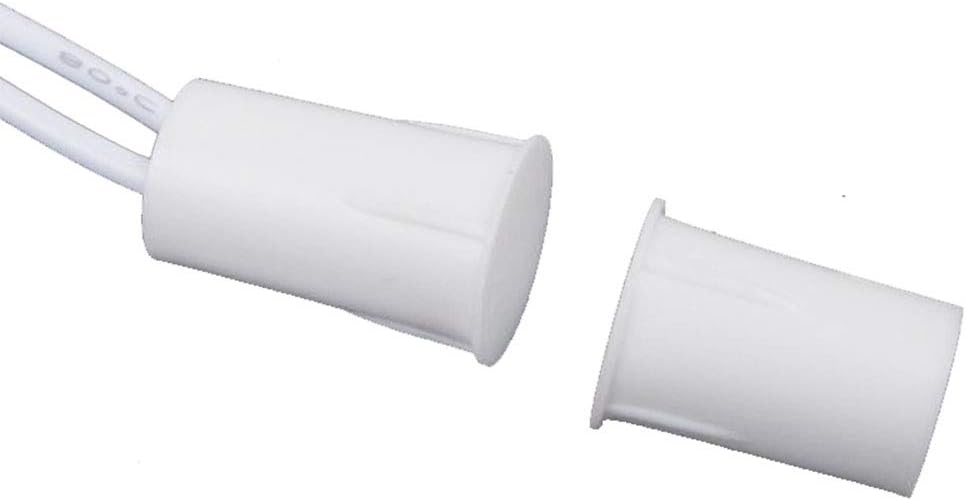 E-outstanding 2 Pcs Recessed Door Window Magnetic Switch Wired Home Security Alarm Contact Sensor, White - Image 3