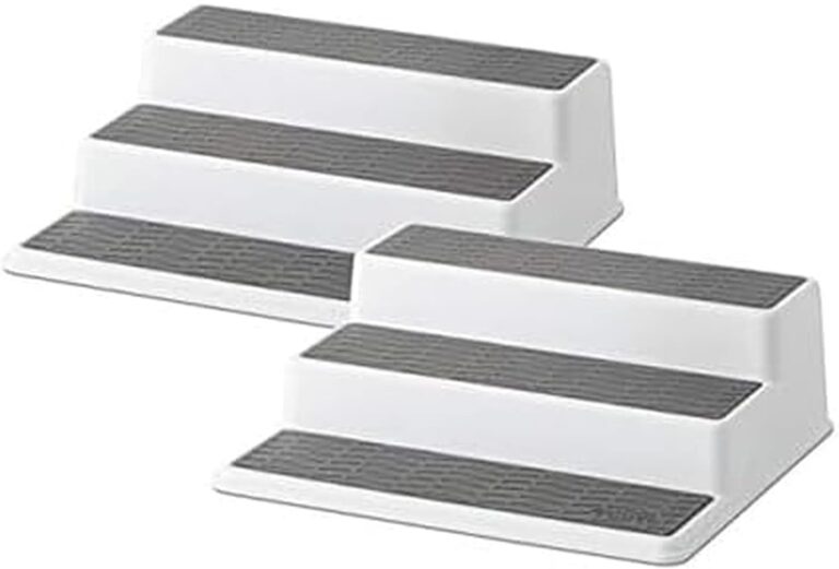 Copco Grey 2 Non-Skid 3-Tier Spice Rack Organizer for Pantry, 2-Pack, 10-Inch