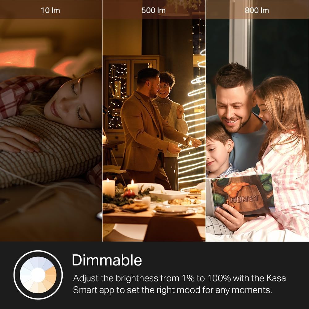 Kasa Smart Light Bulbs, Full Color Changing Dimmable Smart WiFi Bulbs Compatible with Alexa and Google Home, A19, 60 W 800 Lumens,2.4Ghz only, No Hub Required, 2-Pack (KL125P2), Multicolor - Image 5