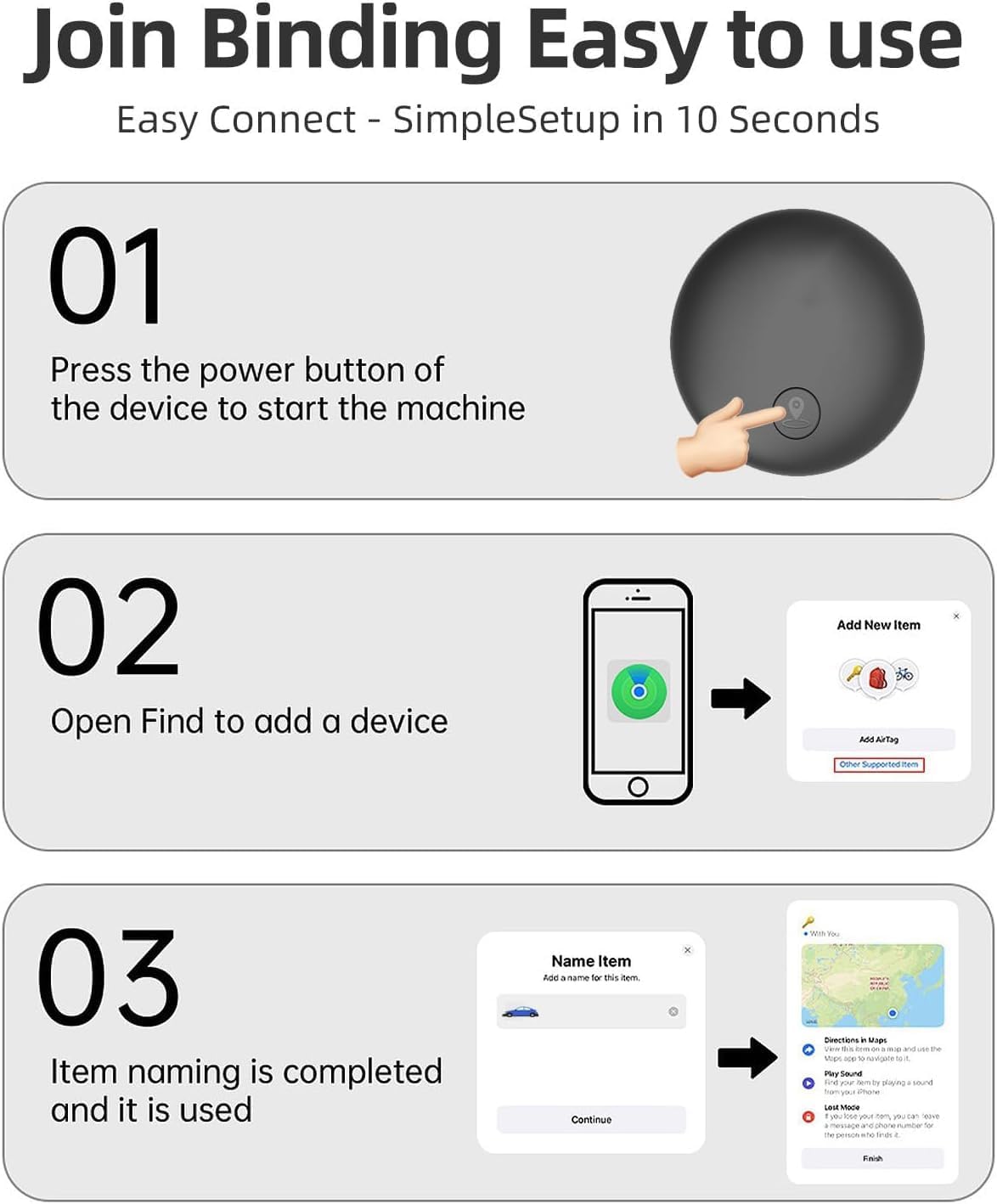 GPS Tracker for Dogs, Smart Collar with Real-Time Location - Pet Location Tracker with Holder No Monthly Fee/No SIM Card, Works with iOS Find My, Ultra-Slim, IP68 Waterproof, Reliable Performance - Image 6