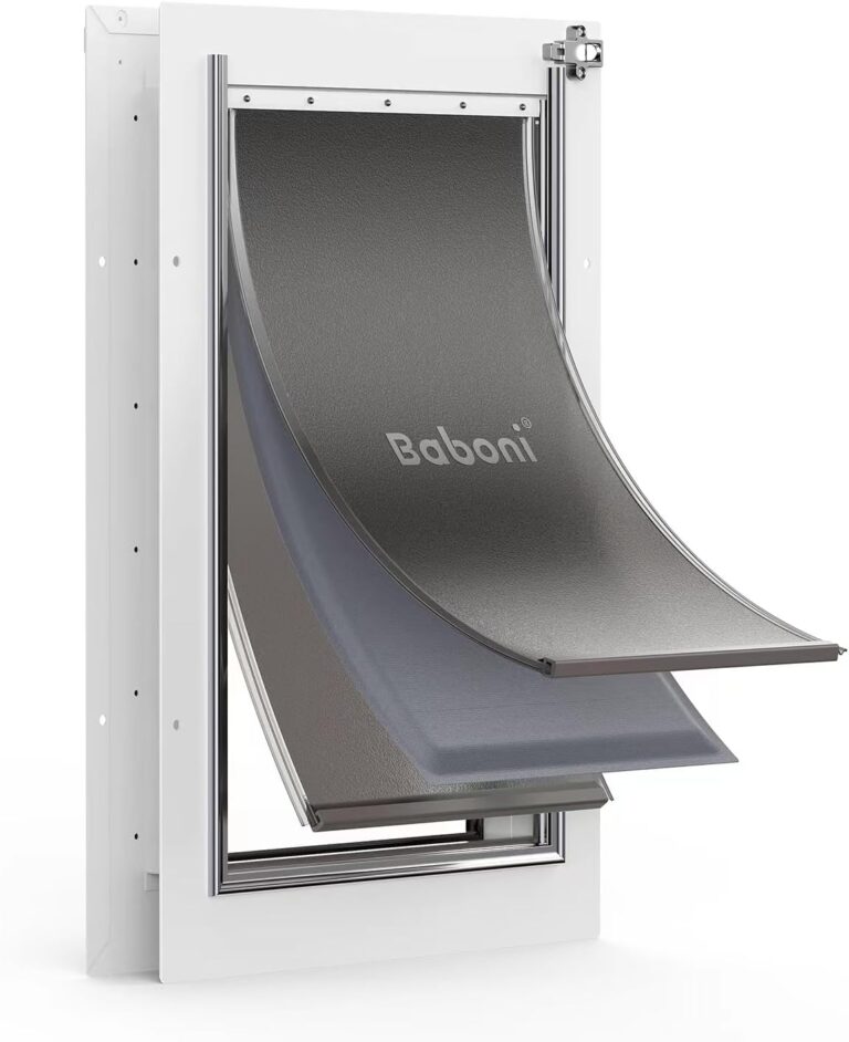 Baboni Dog Door for Door,Metal Frame,Large