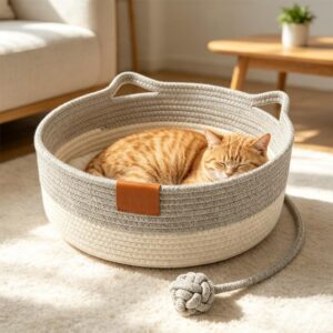 Instinct Basket for Cats, Handwoven...