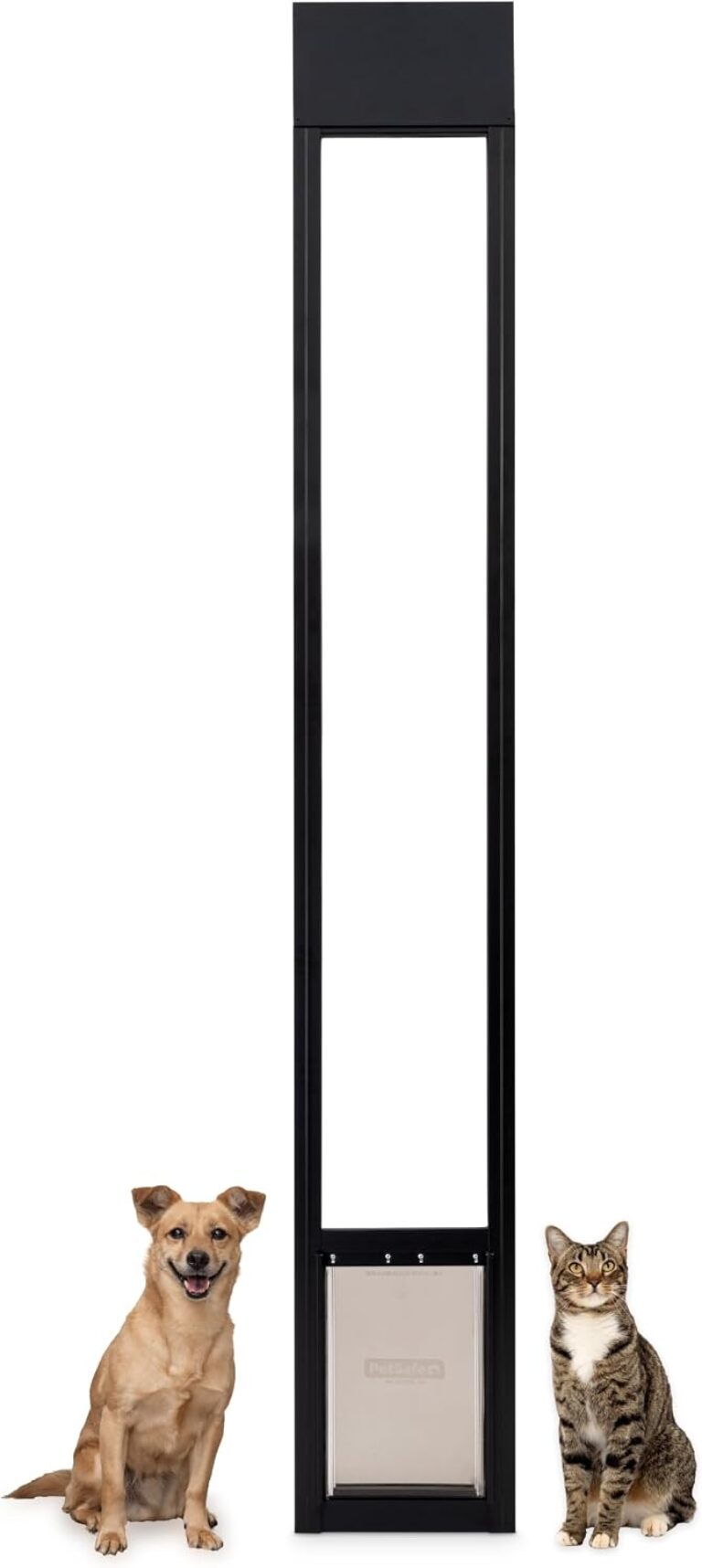 PetSafe Sliding Glass Pet Door, 1 Piece, Cats & Medium Dogs to 40 lb, Black