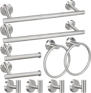 10pcs Bathroom Hardware Set, Brushe...
