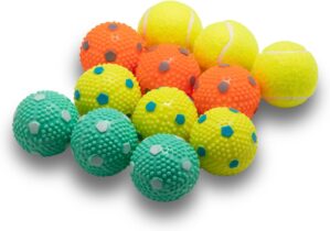 Dog Balls 12 Pcak, 9 Latex Balls an...