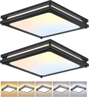 OOWOLF 12 Inch Square LED Flush Mou...