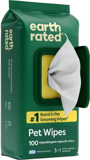 3-in-1 Dog Wipes for Paws & Bu...