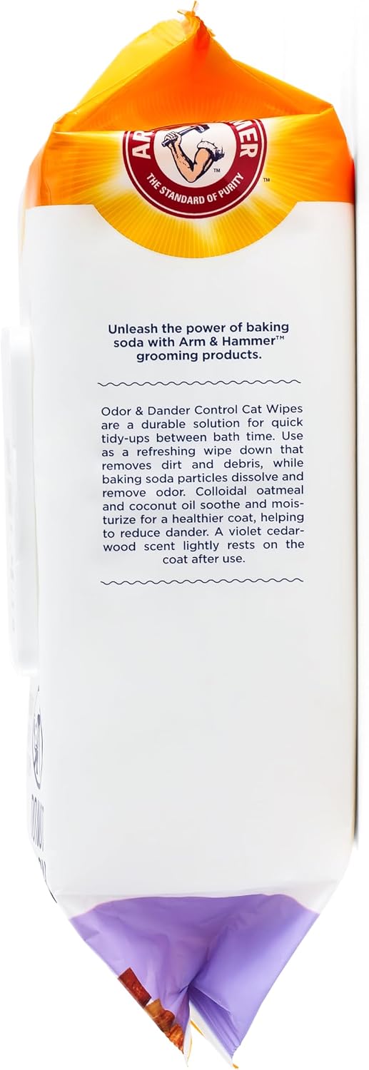 Arm & Hammer Cat Odor Control Wipes, Violet Cedarwood, 100 Count - Image 4