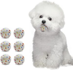 6 Pack ETPU Dog Balls, 2.2 Inch Che...