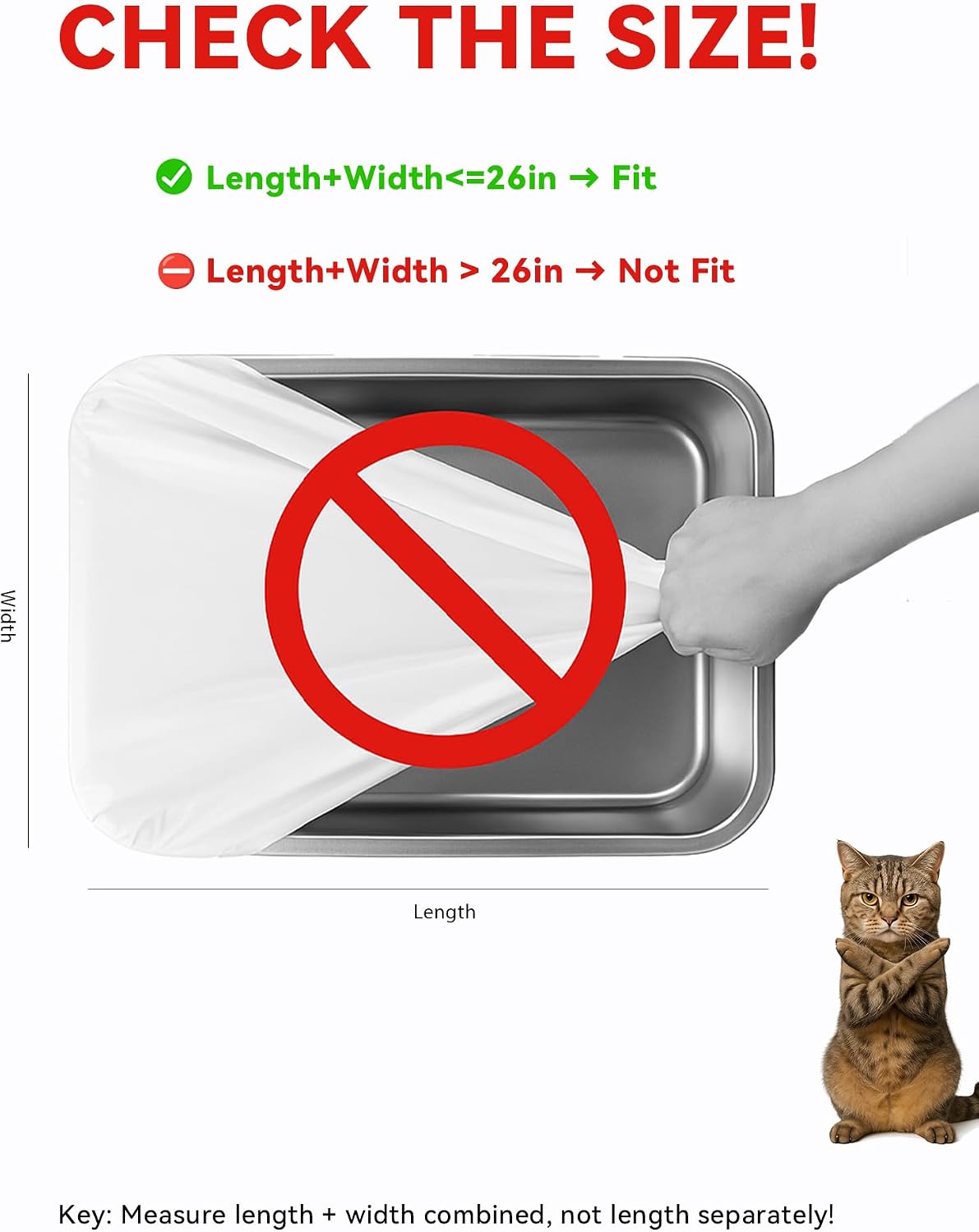 66 Count 26"x11.8" Cat Litter Box Bags Liners for Automatic Cat Litter Box - Image 6