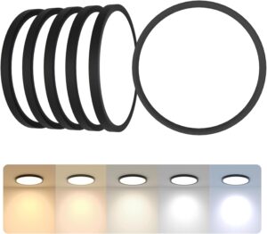 12 Inch Black LED Flush Mount Ceili...
