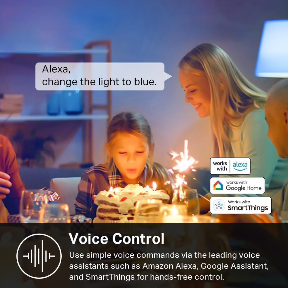 Kasa Smart Light Bulbs, Full Color Changing Dimmable Smart WiFi Bulbs Compatible with Alexa and Google Home, A19, 60 W 800 Lumens,2.4Ghz only, No Hub Required, 2-Pack (KL125P2), Multicolor - Image 8