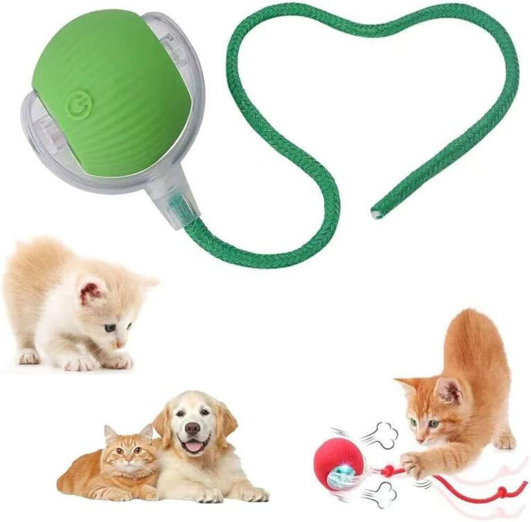 Interactive Pet Toy Ball, 2026 Automatic Dog Toy Interactive Dog Cat Toy Ball Dog & Cat Electric Active Toys, Smart Chase Pet Toy Ball for Dogs for Large Small Dogs Motion Activated (Green)