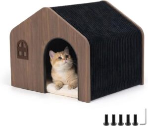 Modern Wooden Indoor Cat House R...