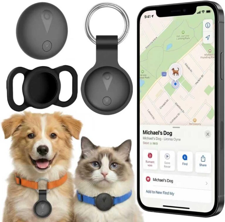 GPS Tracker for Dogs, Smart Collar with Real-Time Location - Pet Location Tracker with Holder, No Monthly Fee/No SIM Card, Works with iOS Find My, Ultra-Slim, IP68 Waterproof, Reliable Performance
