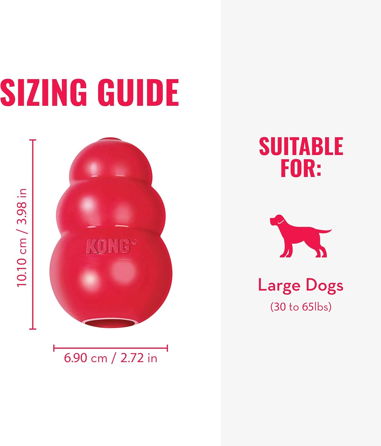 KONG Classic Stuffable Dog Toy, Natural Rubber Chew, for Large Dogs - Image 5