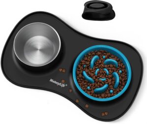MateeyLife Dog Food and Water Bowl ...