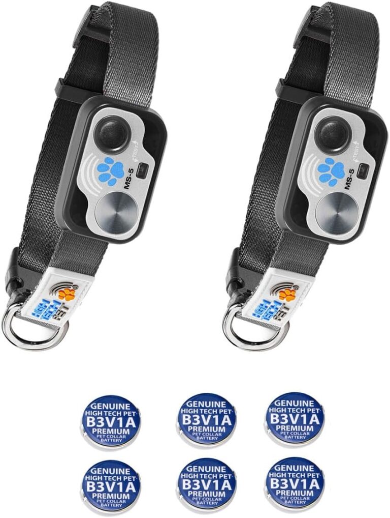Genuine MS-5® Automatic Pet Door Collar 2-Pack, Tested & Certified by High Tech Pet with 6 Free Premium Batteries. Complies with Power Pet Door Performance Warranty.
