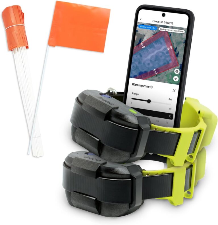 Dogtra GPS Dog Fence X2 & Training Flags Bundle | No Subscription, Wireless Custom Fence with App, Neon Orange Markers, Tone/Vibration/Correction, Waterproof Rechargeable Collar for Dogs 15lbs+