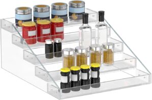 PMMASTO Wide Clear Acrylic Spice Ra...
