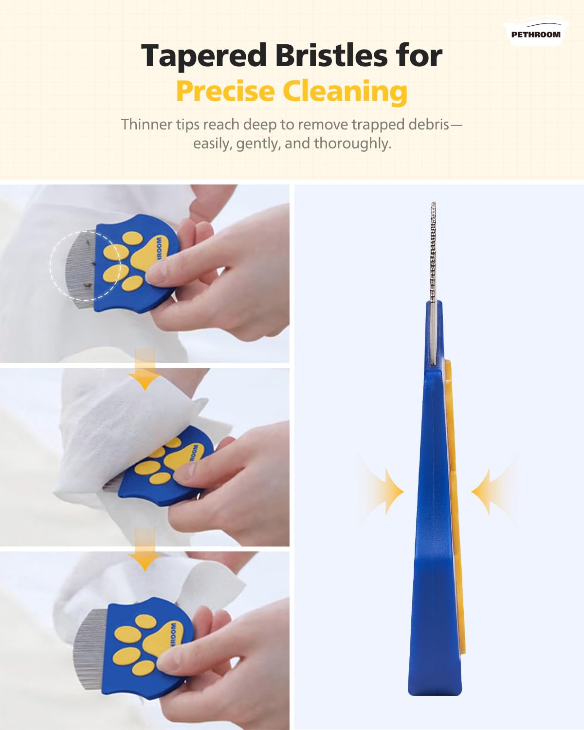 PETHROOM Professional Eye Comb for Pets, Stainless Steel Tear Stain Remover - Image 7