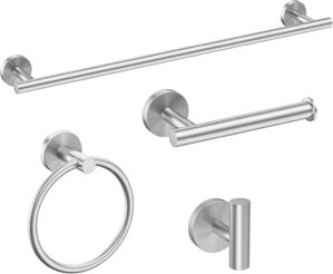 USHOWER 4PCS Brushed Nickel Bathroo...