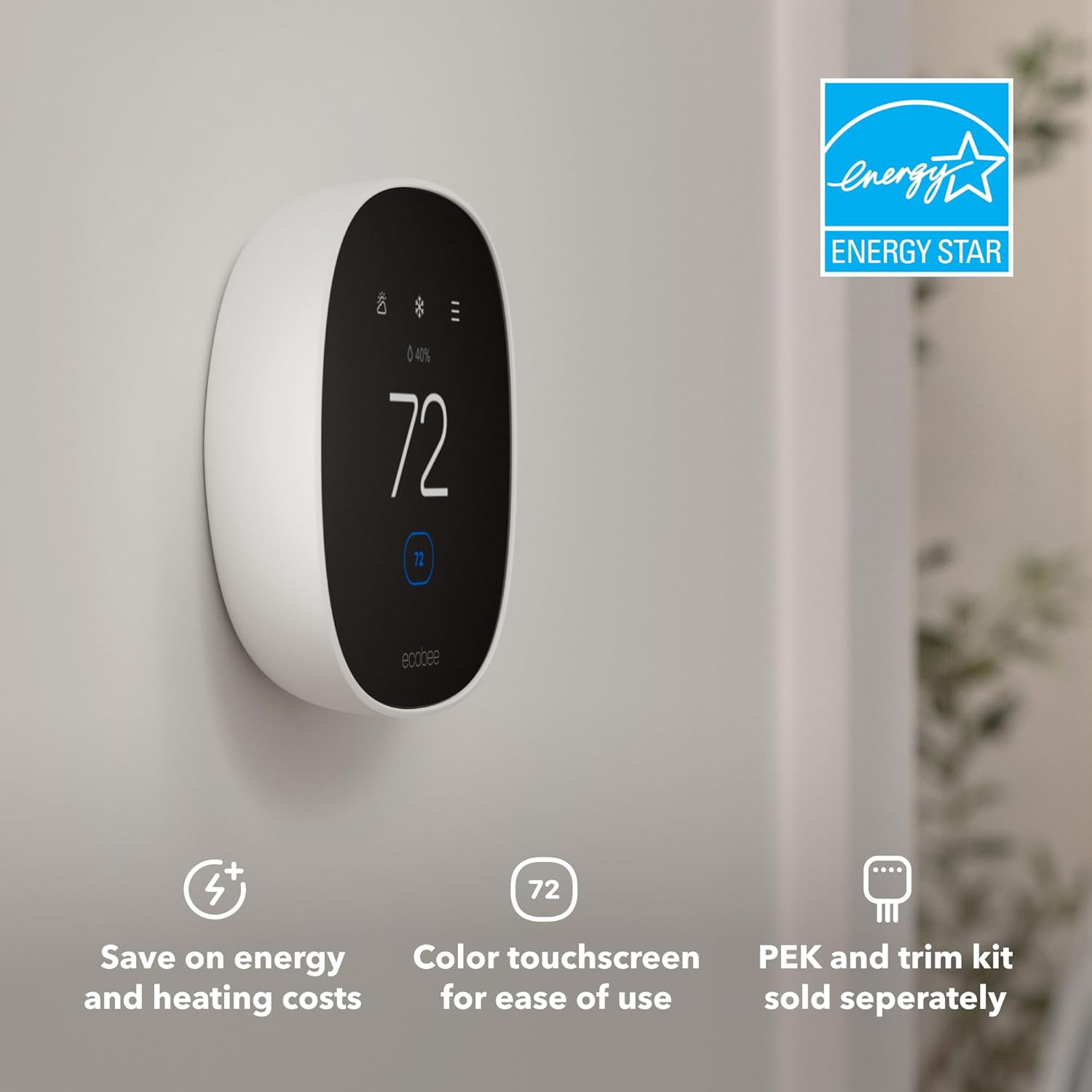 ecobee Smart Thermostat Essential - WiFi Thermostat, Energy Star Certified - Image 3