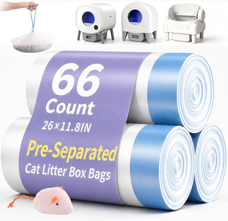 66 Count 26"x11.8" Cat Litter Box Bags Liners for Automatic Cat Litter Box