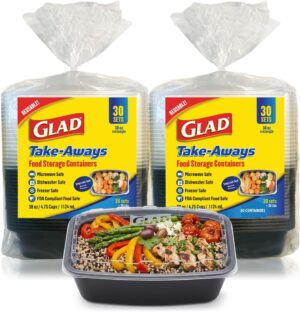 Glad Take-Aways 60-Pack Snap-Seal, ...