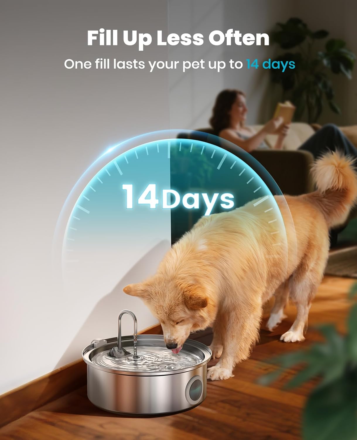 oneisall 7L/230oz Dog Water Fountain for Multi-pet Household,PWF002 - Image 3