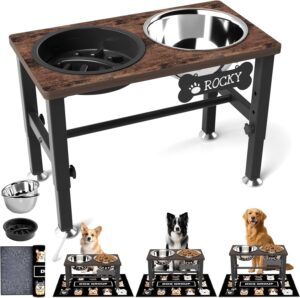 SHAINFUN Elevated Dog Bowls with Sl...