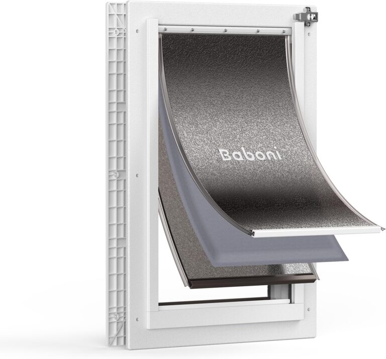 Baboni Dog Door for Door,Durable Plastic Frame,Large