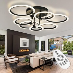 Modern LED Ceiling Light 7 Rings Di...