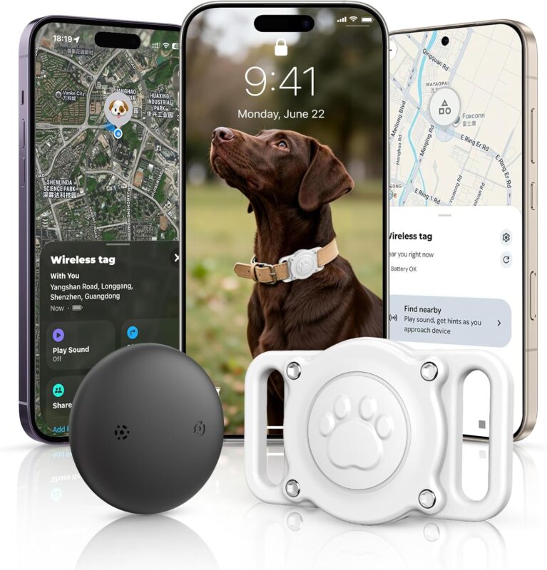GPS Dog Tracker Collar (iOS & Android), Pet Activity Tracker No Monthly Fee