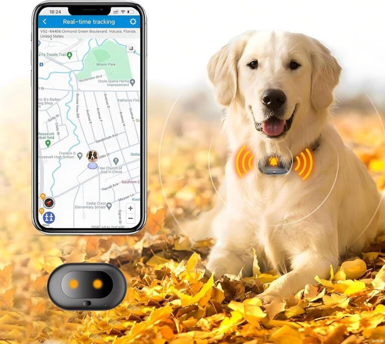 GPS 4G Tracker & Health Monitoring for Dog with LED Light Up,Sounding, Waterproof GPS Location & Smart Pet Activity Tracker, Super Long Standby time, Unlimited Range use for Dogs Collar