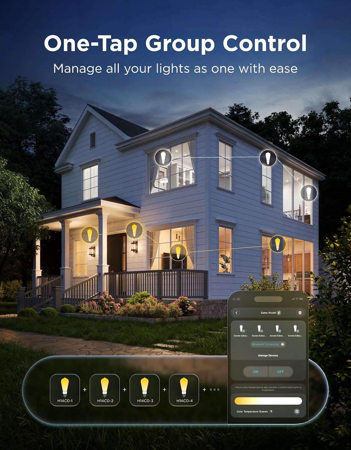 Govee Edison Bulbs, ST19(58), Smart Vintage Light Bulbs RGBWW with E26 Base - Image 5