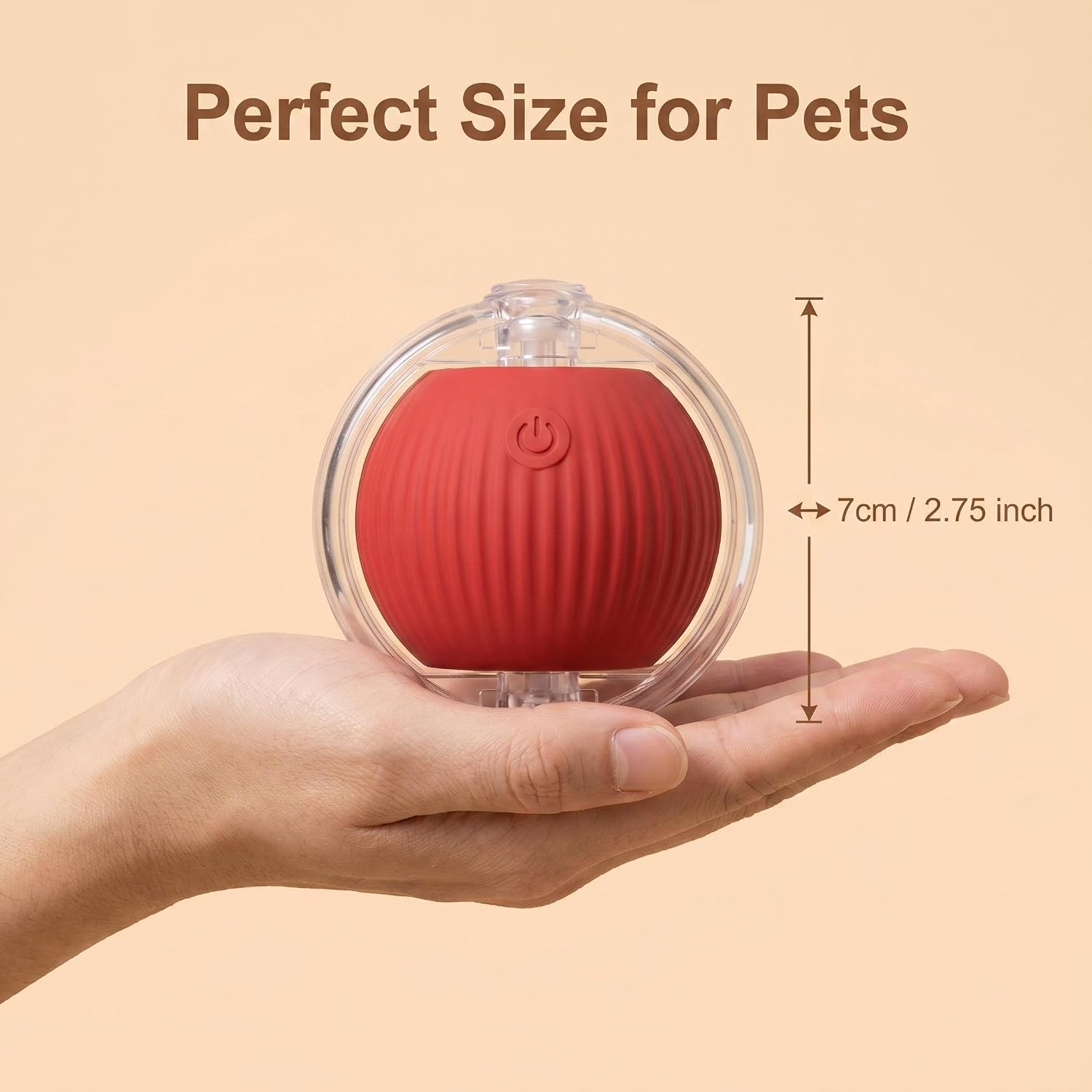 Interactive Pet Toy Ball, 2026 Automatic Dog Toy Interactive Dog Cat Toy Ball Dog & Cat Electric Active Toys, Smart Chase Pet Toy Ball for Dogs for Large Small Dogs Motion Activated (Red) - Image 6