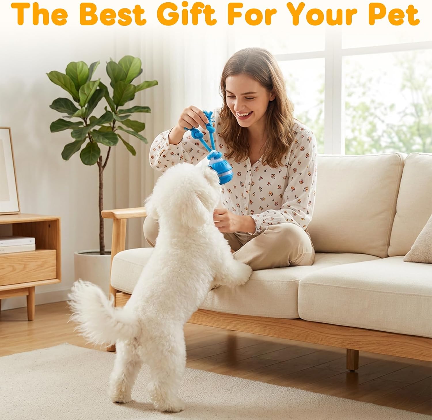 2PCS Zealburst Dog Toy, Interactive Dog Toys, 2026 Upgraded Motion Activated Squeaky Cat Balls, 360° Smart Automatic Rolling Moving for Bored Pet Cats Dogs (Orange+Blue) - Image 6