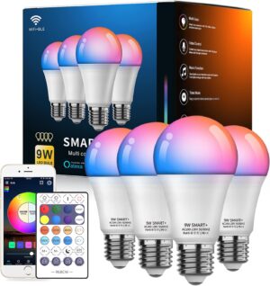 Smart Light Bulbs, WiFi & Blue...