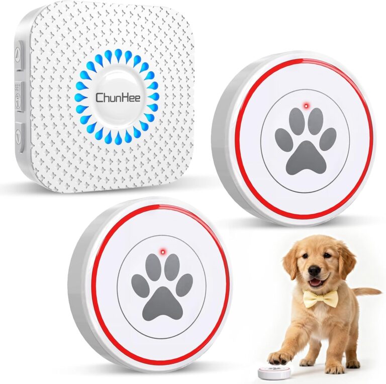 Dog Door Bell for Potty Training, IP55 Waterproof, 55 Ringtones, 0-115dB