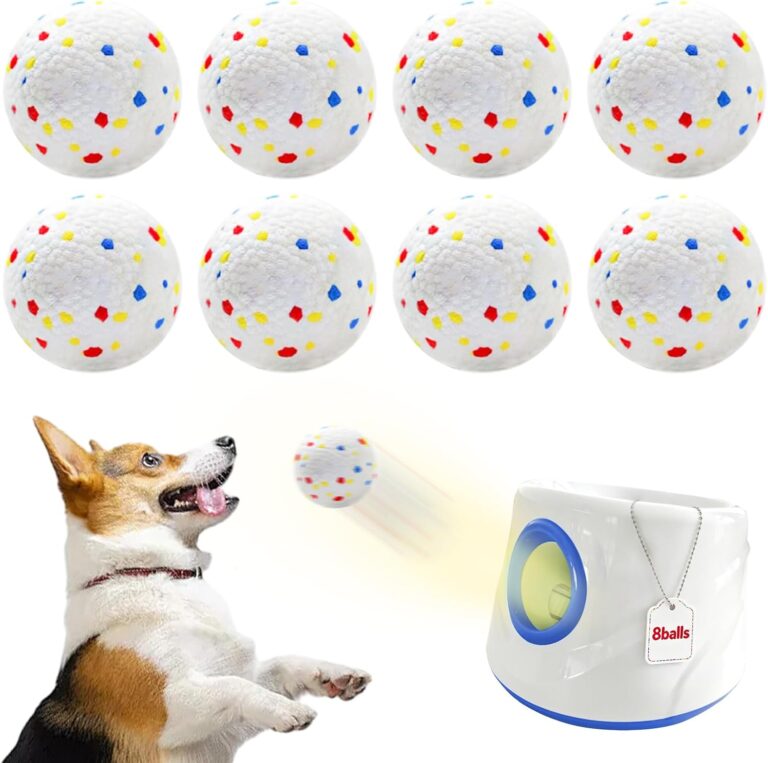 8 Pack Dog Balls, Dog Toy Balls 2.28'' - Indestructible Dogs Ball for Aggressive Chewers, Small Tennis Ball for Dogs(Small/Medium), Fit Same Listing Automatic Launcher Only​ ETPU Material