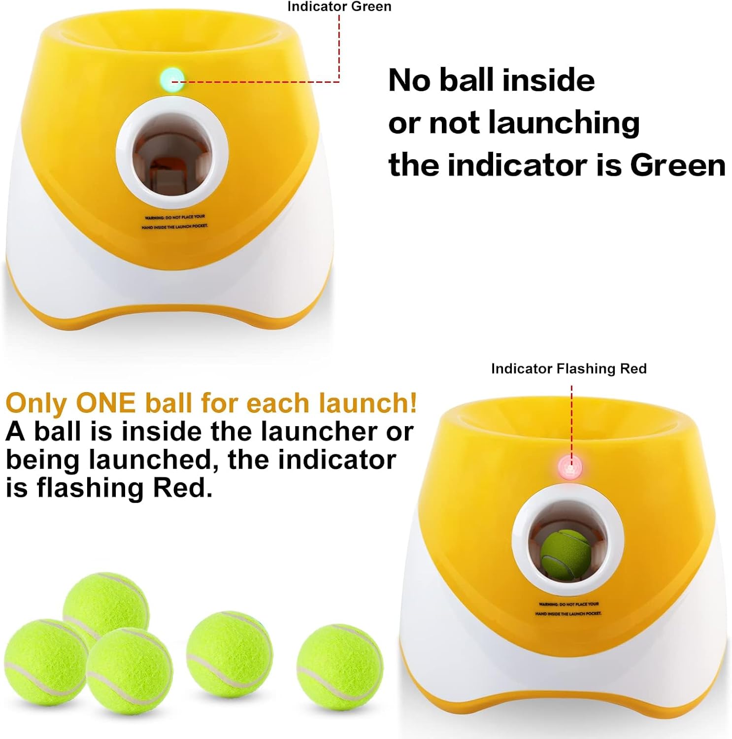 MEKAPLE Automatic Dog Ball Launcher, Dog Ball Thrower with 15 Mini Tennis Balls Sizing 2 Inch and Mesh Bag, Interactive Dogs Toys Tennis Balls Launcher for Small Dogs with 3 Distance Settings - Image 2