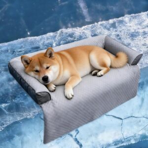 GGIB Cooling Dog Bed Mat with Bolst...