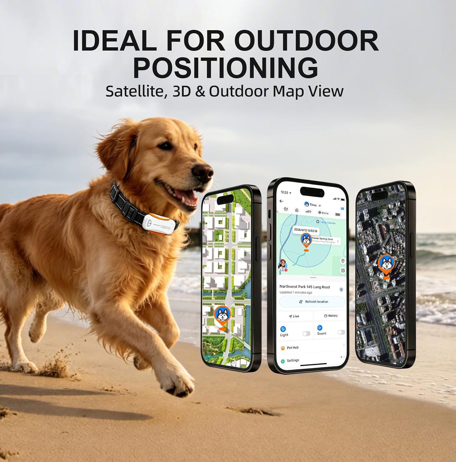 DBDD GPS Dog Tracker, 12-Mo Sub, Real-Time Loc, E-Fence, Health Monitor - Image 5