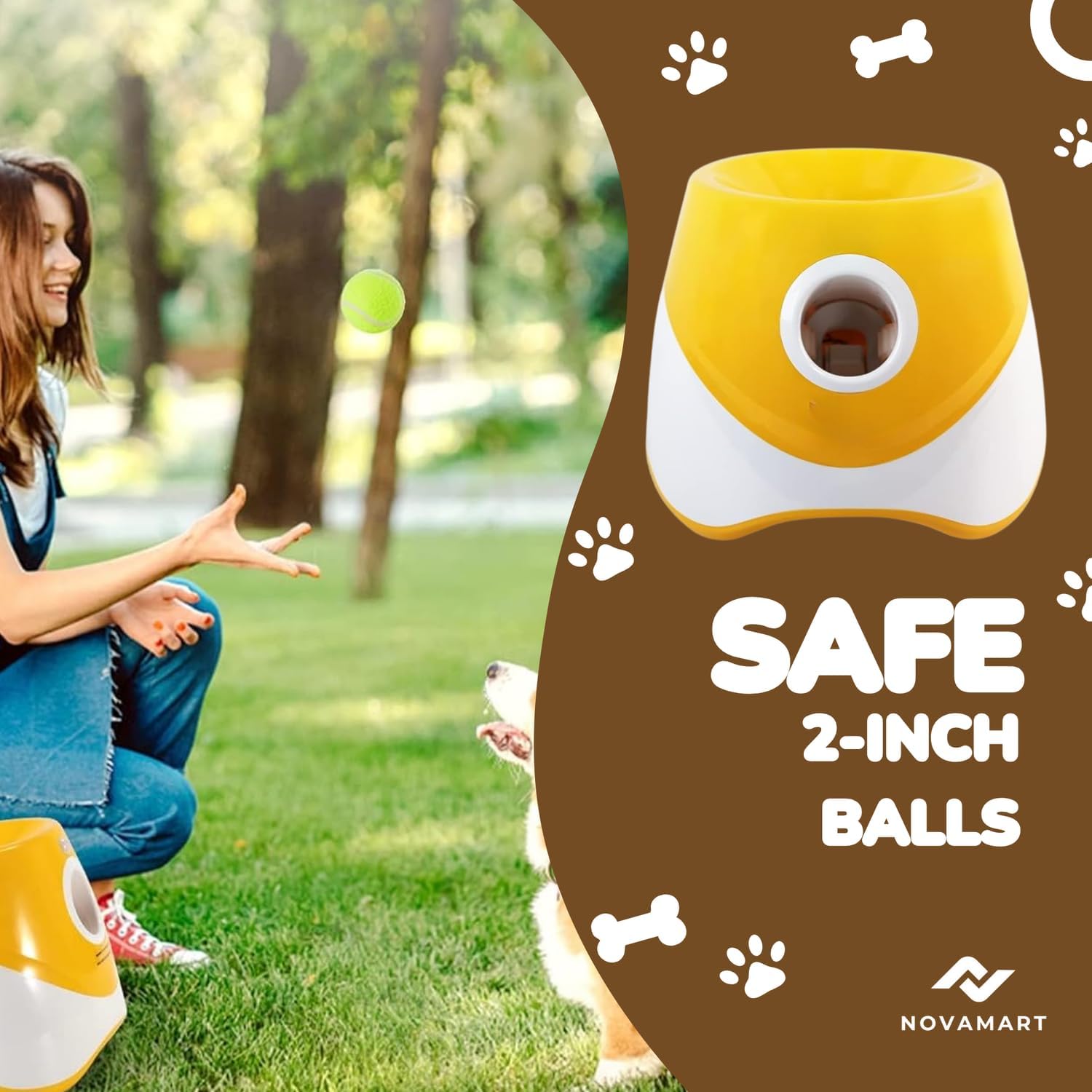 Dog Ball Launcher – Automatic Dog Ball Thrower for Small and Medium Dogs, Interactive Pet Toy with 6 Mini Tennis Balls & Adjustable Launch Distance, Indoor & Outdoor Play - Image 9