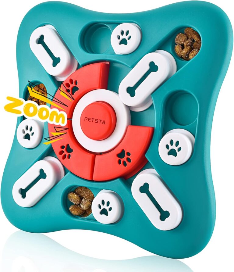 PETSTA Dog Puzzle Toys, Treat Dispensing Dog Enrichment Toys for IQ Training and Brain Stimulation, Interactive Mentally Stimulating Toys as Gifts for Puppies, Cats, Dogs