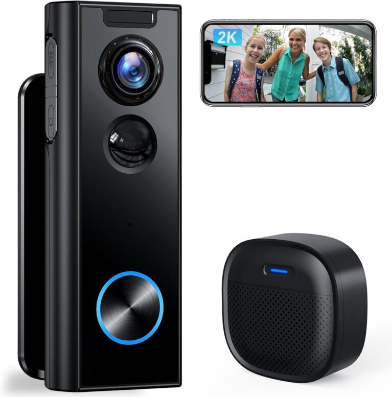 XTU 2K Wireless Doorbell Camera with Chime, No Subscription, Alexa